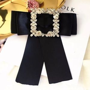 Bow Tie with Crystal Brooch